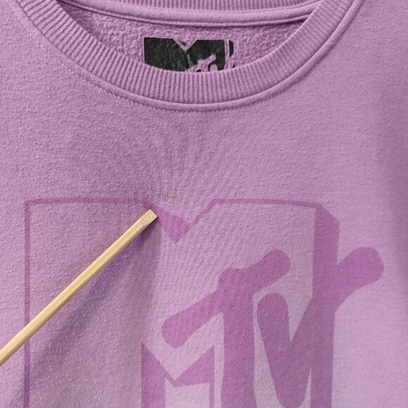 MTV Purple Ombré Long Sleeve Crew Neck Sweatshirt - Picture 6 of 9